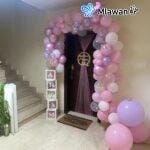 Beautiful hospital room balloon setup for newborn arrival