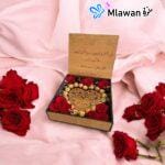 personalized wooden stand for rings with floral accents