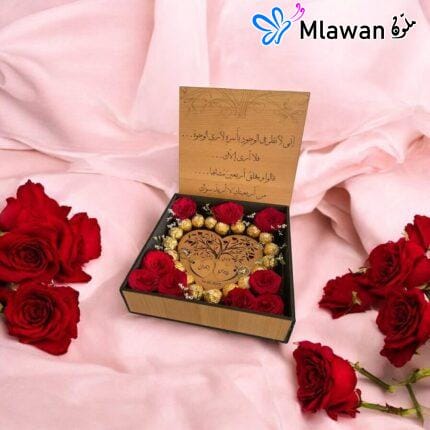 personalized wooden stand for rings with floral accents