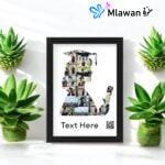 Personalized graduation photo collage frame for university and school graduates, ideal gift option.