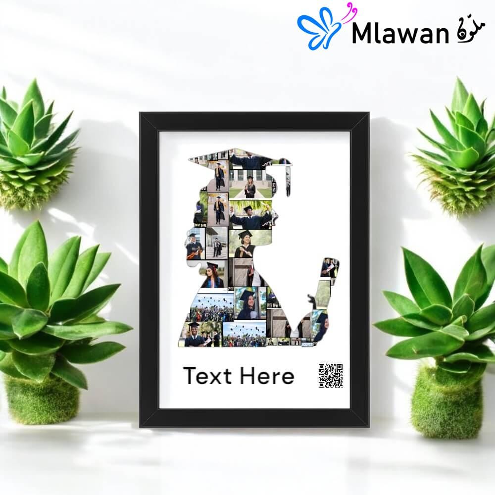 4595-11-1 (3) Personalized graduation photo collage frame for university and school graduates, ideal gift option.