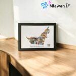 UAE map photo collage