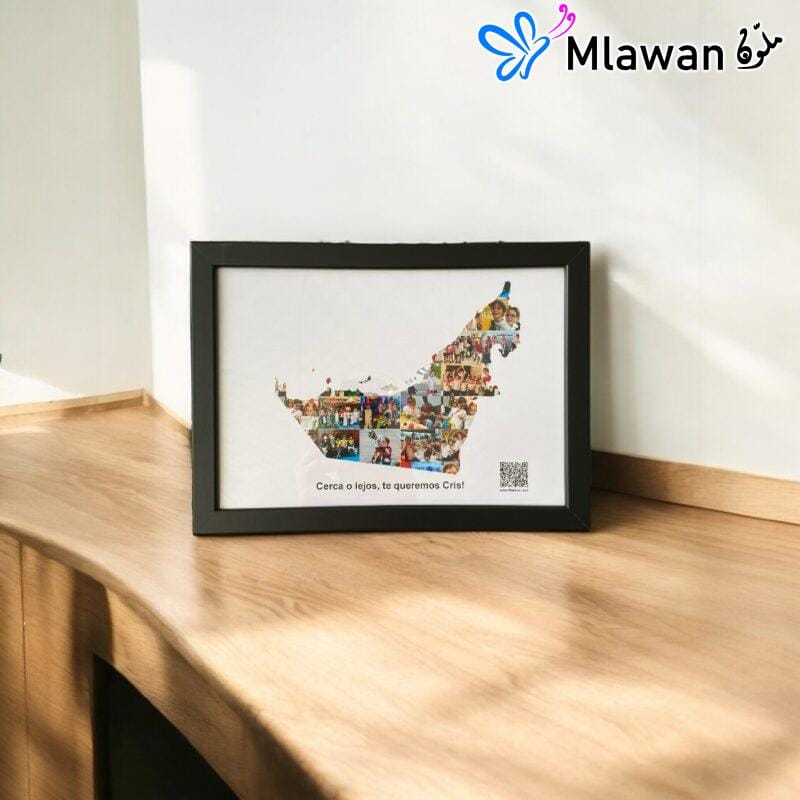 UAE map photo collage