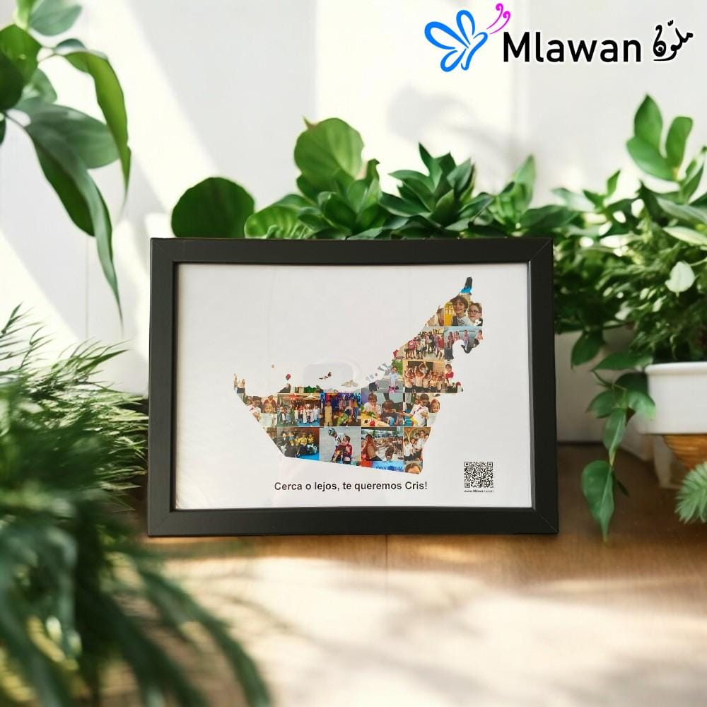 4596-11 (2) Customize a UAE Map Photo Collage Frame - Best Gift for UAE National Day Visit