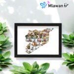 custom syria map photo collage frame for special occasions