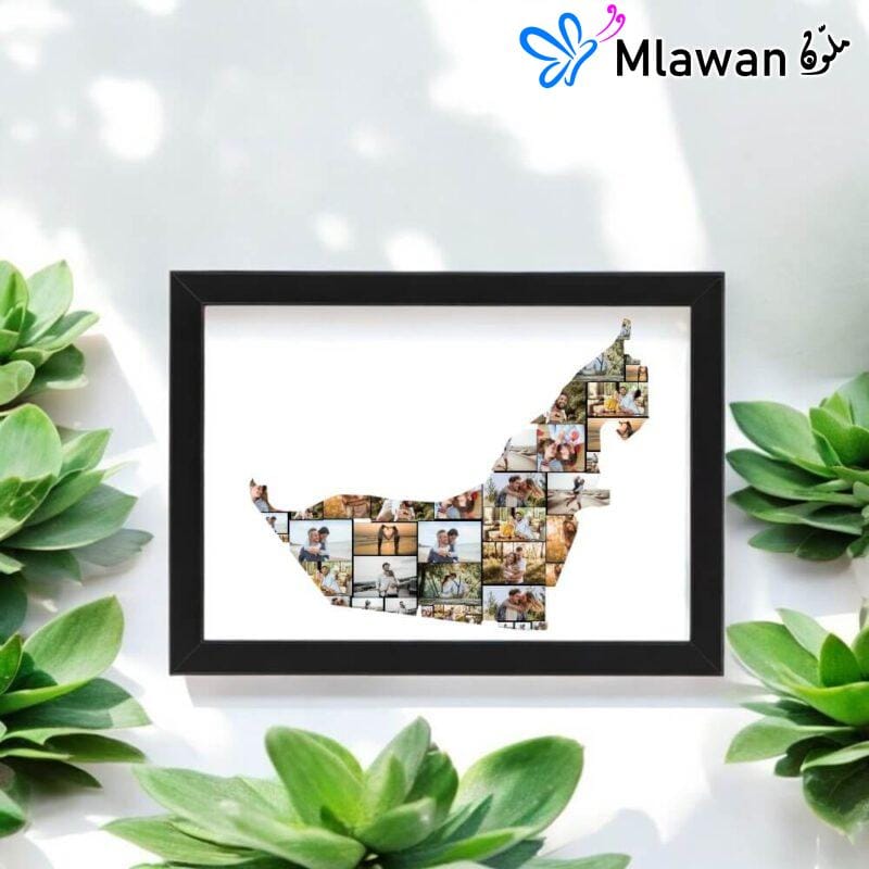 Custom UAE map photo collage frame for National Day celebrations