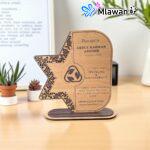 دروع خشب فاخرة تصميم أنيق تقدير مخصص للأداء