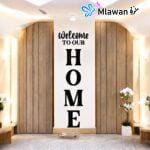 Welcome to our home wooden wall decor in black finish