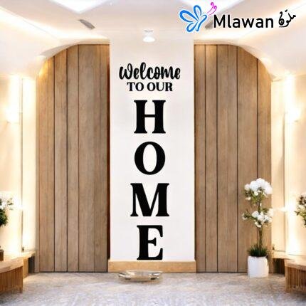 Welcome to our home wooden wall decor in black finish