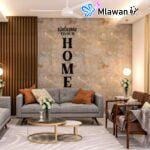 Welcome to our home wooden wall decor in black finish