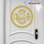 boy door sign with custom name for nursery decoration