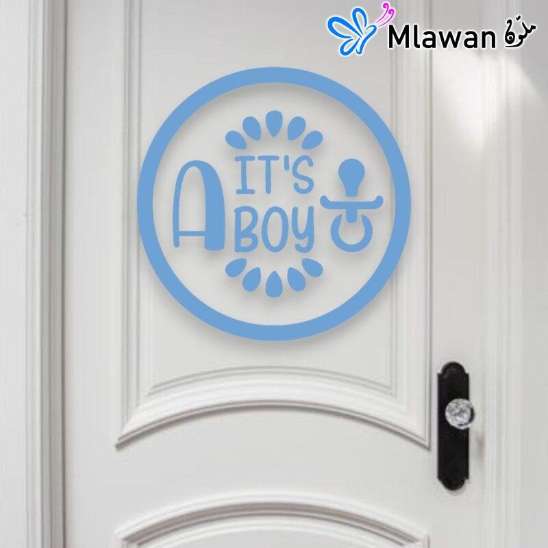 newborn baby boy acrylic door sign with custom name