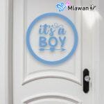 Its a Boy Door Sign for baby boy arrival announcement