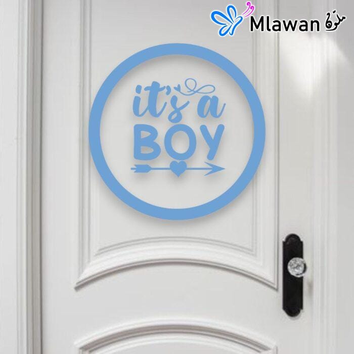 Its a Boy Door Sign for baby boy arrival announcement