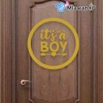 stylish front door hanger for baby boy celebrations