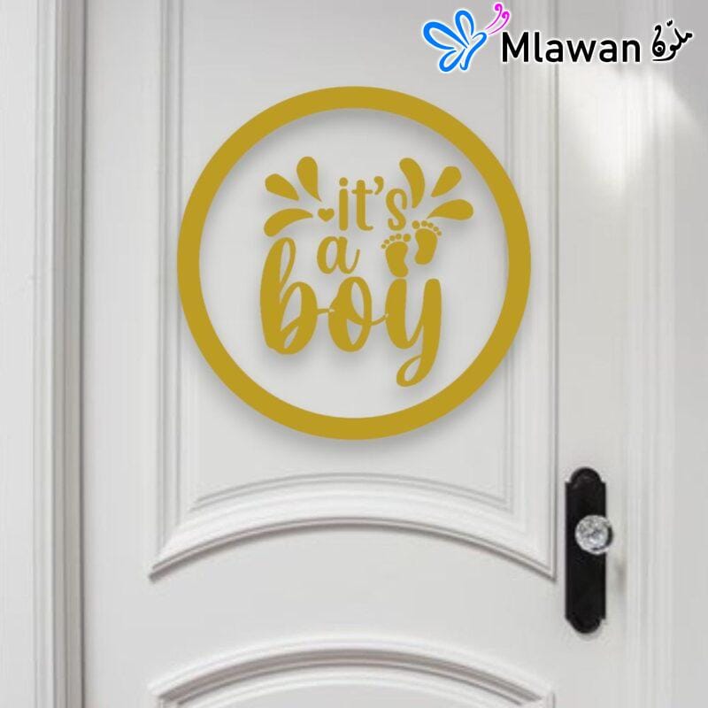 Customizable door decoration for baby boy nursery