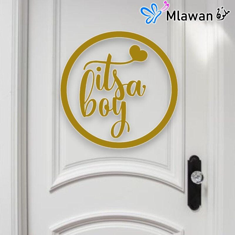 boy baby shower door sign featuring "It's a Boy" text and charming decor elements
