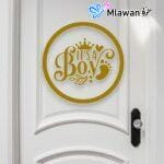 boy baby shower door sign featuring "It's a Boy" text and charming decor elements