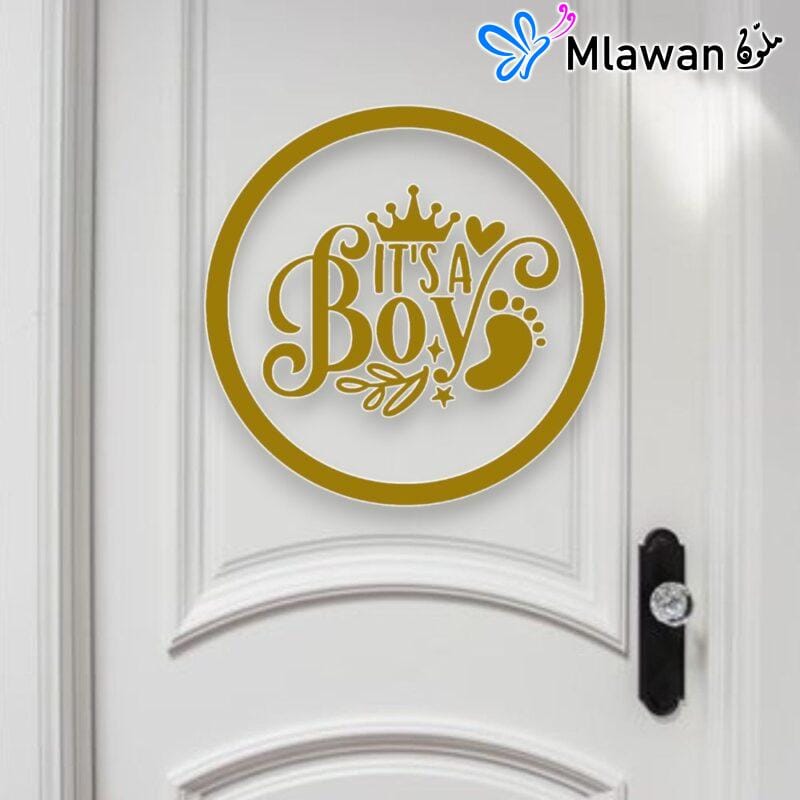 boy baby shower door sign featuring "It's a Boy" text and charming decor elements