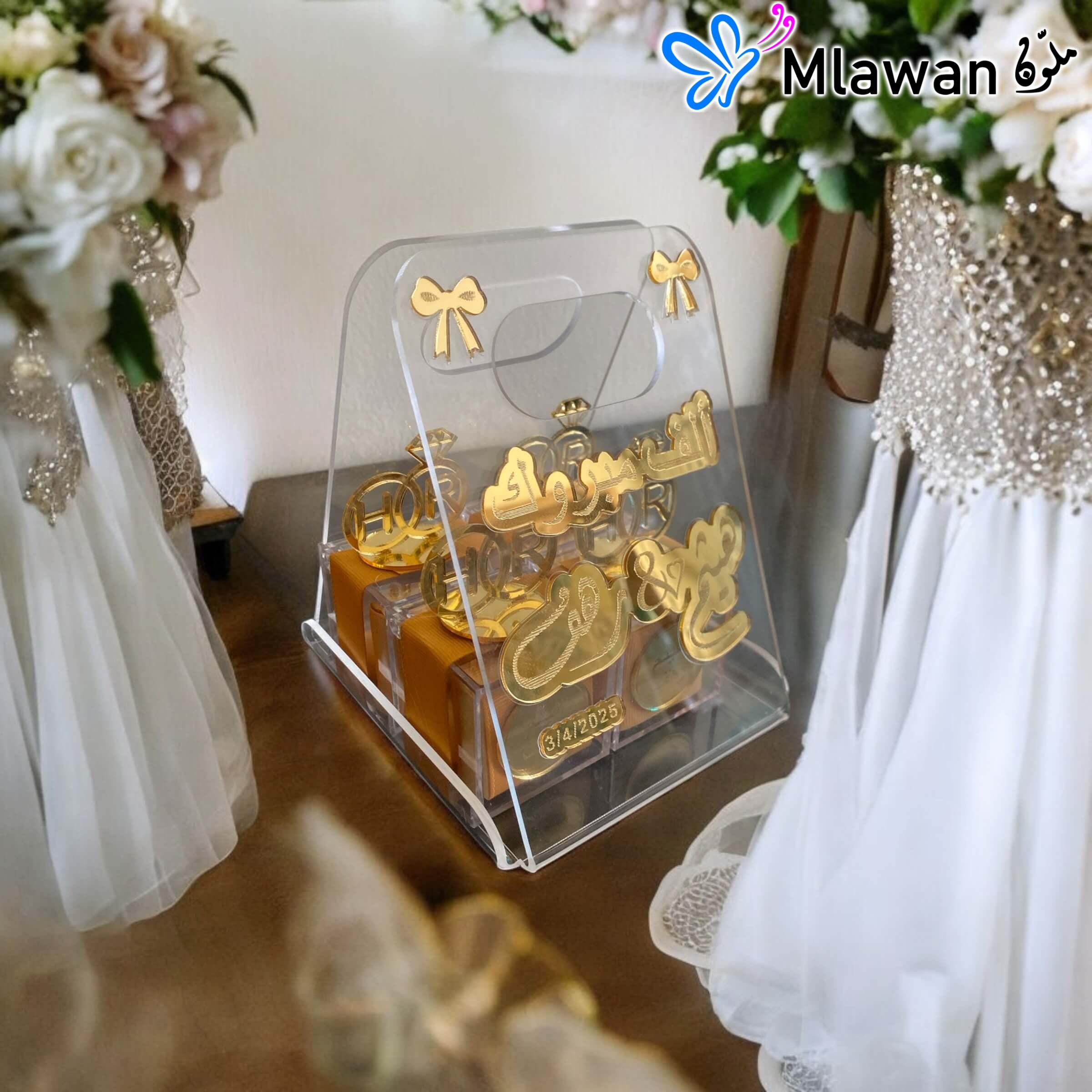 Personalized acrylic chocolate tray with custom name engraving for weddings personalized chocolate with custom name engraving