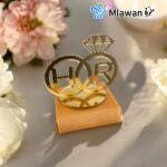 custom chocolate bars with names and wedding dates for bridal party gifts