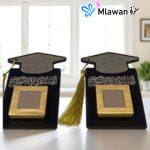 Handmade dark chocolate mortarboard gift for graduation party in UAE