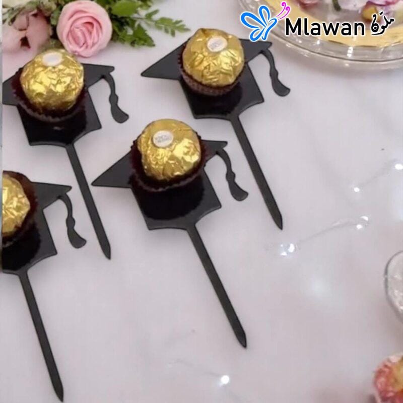 Graduation Gift Tray with Ferrero Rocher and Black Satin Accents