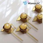 Luxury gold-themed graduation gift featuring Ferrero Rocher chocolates