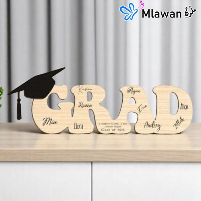 Elegant GRAD themed memory board for graduate keepsake