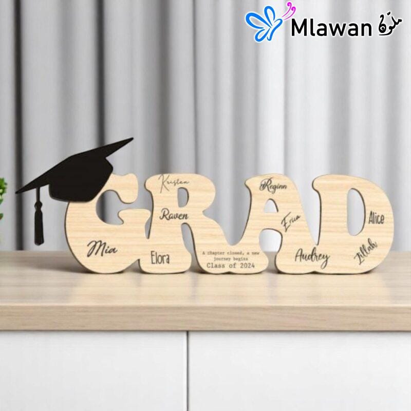 Elegant GRAD themed memory board for graduate keepsake