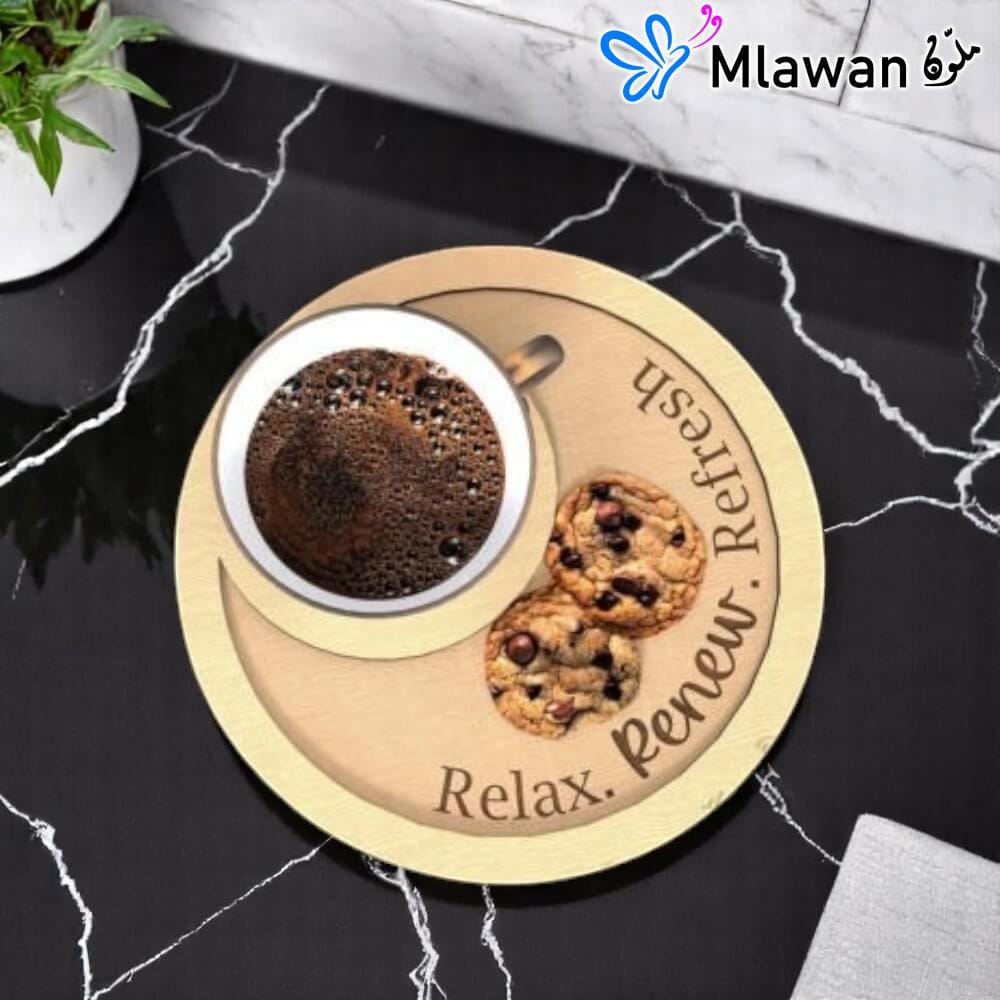 4660 (1) Personalized engraved wooden coffee tray Relax Renew Refresh engraved wooden coffee board