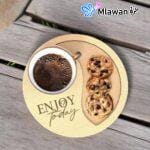 Enjoy Today engraved wooden serving tray for coffee table - Enjoy Today