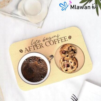 Life Begins After Coffee wooden tray for a morning boost - Life begins after coffee