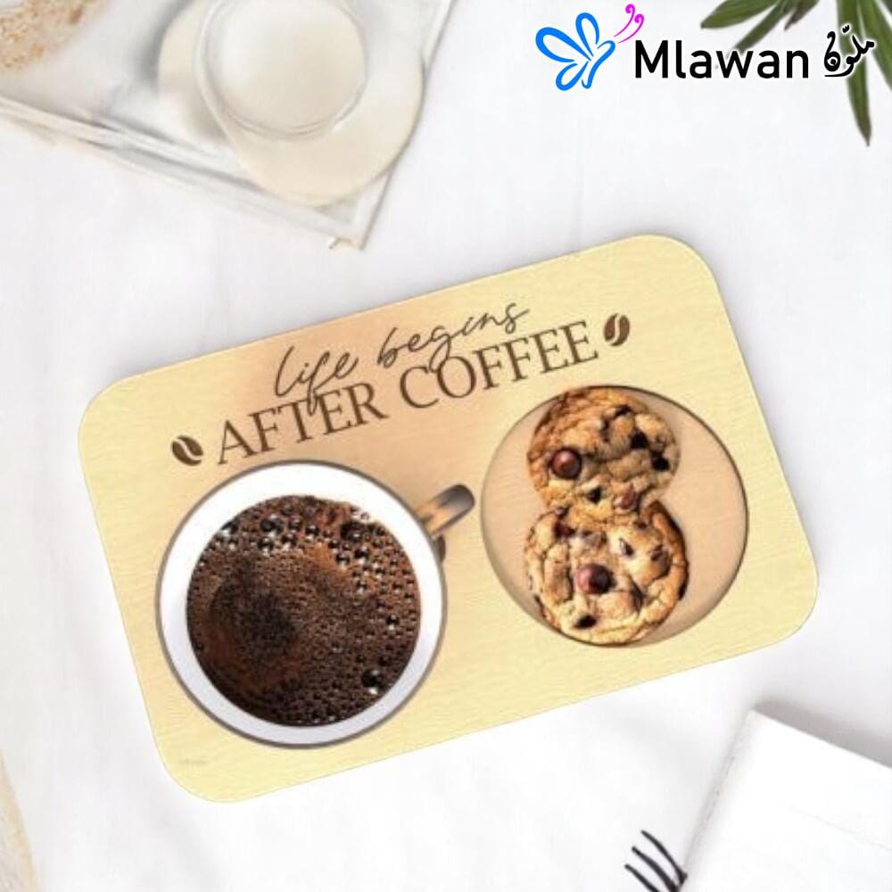 4660 (7) Life Begins After Coffee wooden tray for a morning boost - Life begins after coffee