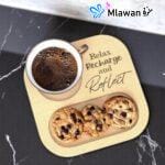 Relax Recharge Reflect engraved wooden serving tray/coffee board - Relax recharge and reflect