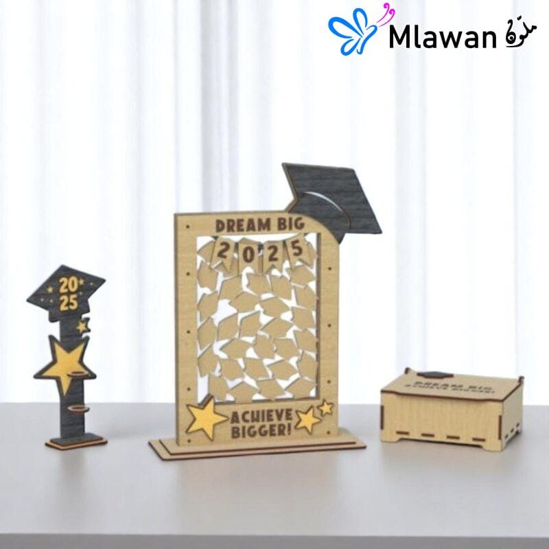 Elegant graduation memory book displayed at a graduation