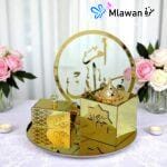 ⁦مبخرة عرسان ذهبية فاخرة بأسماء محفورة هدية زواج أكريليك مميزة⁩ - الصورة ⁦2⁩