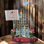 Elegant Acrylic Money Box Flower Stand Luxury Gift with Fresh Blooms