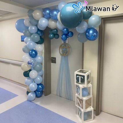 Blue baby welcome decoration