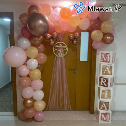 Dar Al Kamal Hospital Sharjah baby balloon decor newborn room