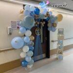 Welcome newborn hospital decoration service - baby blue