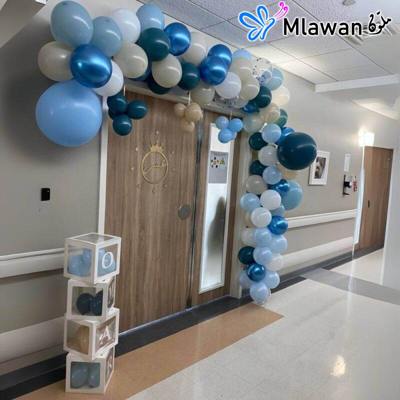 Hospital nursery balloon decor