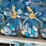 Personalized christening favors baby baptism gifts acrylic mirror name tag.