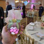 توزيعات مواليد فاخرة أكريليك حلويات دراجيه أنيقة