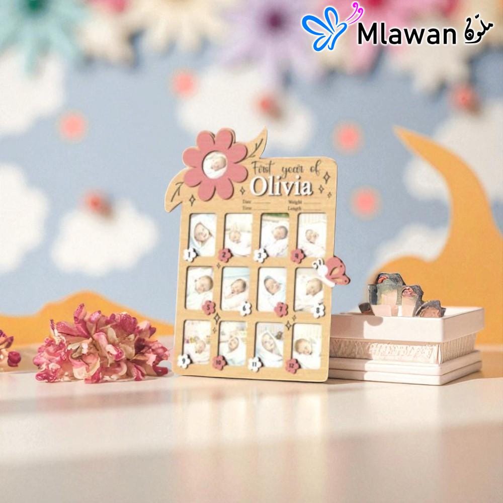 4702 (10) Baby first year photo frame collage for 12 months baby