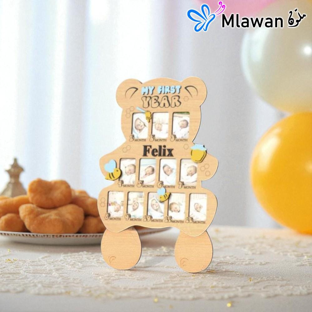 4702 (6) First Year Baby Photo Frame Gift Personalized Baby Photo Frame Gift