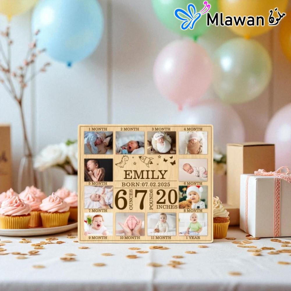 4703 (2) Capture Baby's First Year Memories with My First Year Photo Frame