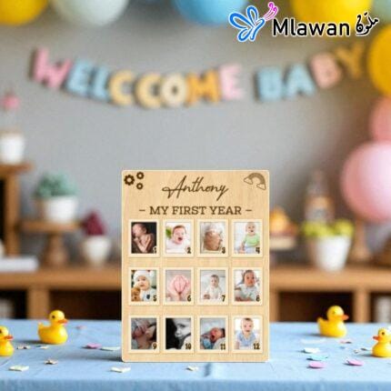 إطار صور الطفل الأول هدية فريدة للأم* إطار صور الطفل الأول تذكار السنة الأولى للأم