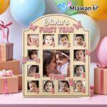 Baby's First Year photo frame milestone nursery decor.