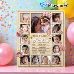 Gorgeous Baby's First Year - My First Year Photo Frame a 12 Months Milestone Nursery Decor Gift